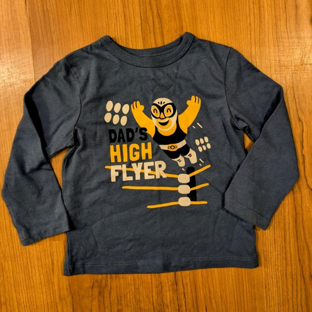 NEW 18-24 Months Toddler Boy The Children's Place Long Sleeve Dad Son T-Shirt